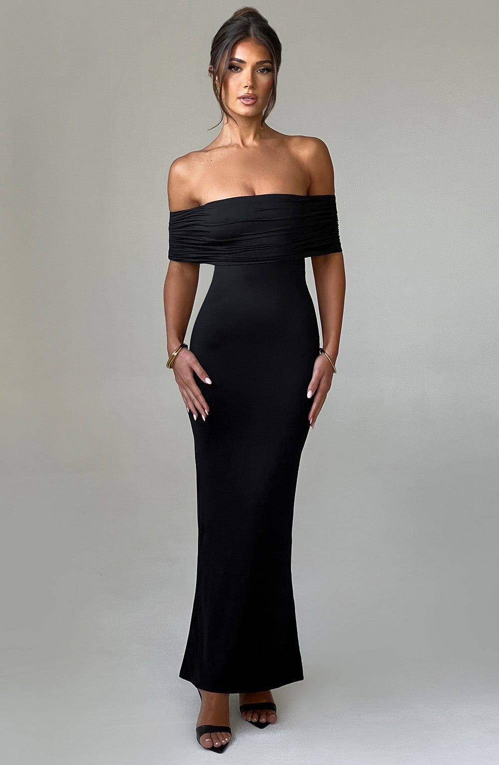 Bloom ™ |  Kellyn – Verfijnde Bardot Maxi-jurk - Aurora Classics