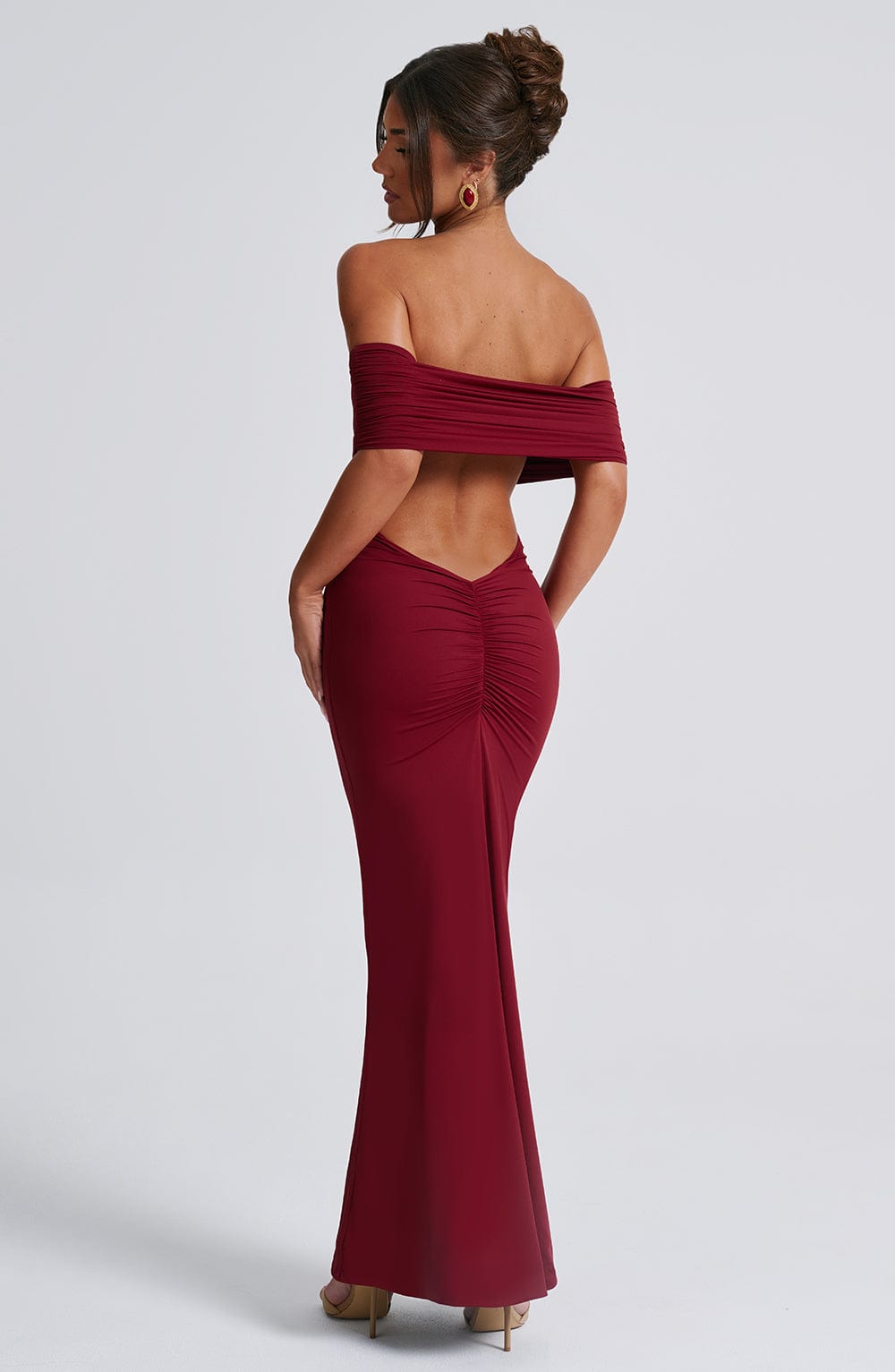 Bloom ™ |  Kellyn – Verfijnde Bardot Maxi-jurk - Aurora Classics