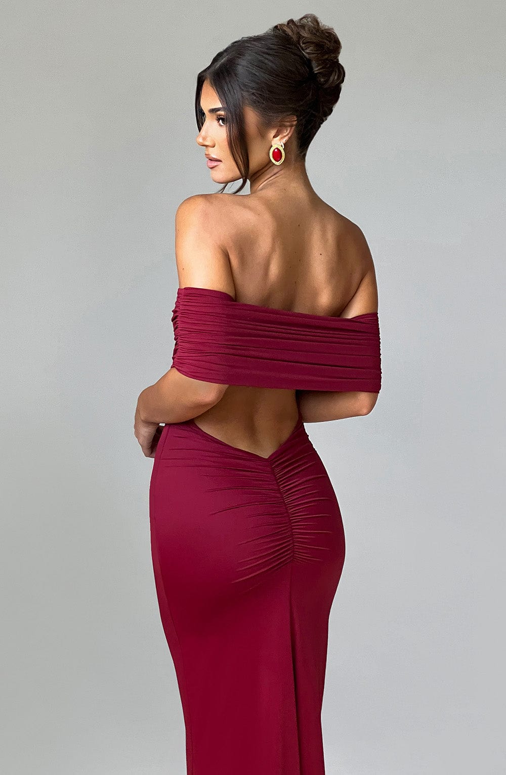 Bloom ™ |  Kellyn – Verfijnde Bardot Maxi-jurk - Aurora Classics