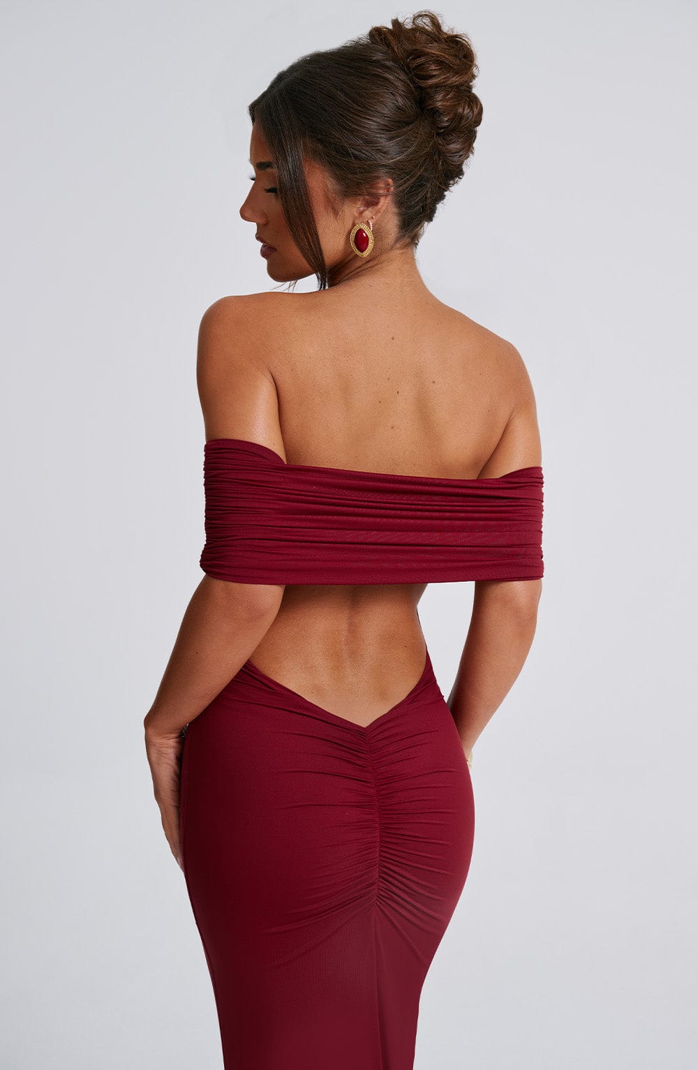 Bloom ™ |  Kellyn – Verfijnde Bardot Maxi-jurk - Aurora Classics