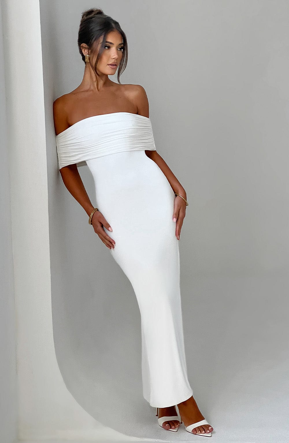 Bloom ™ |  Kellyn – Verfijnde Bardot Maxi-jurk - Aurora Classics