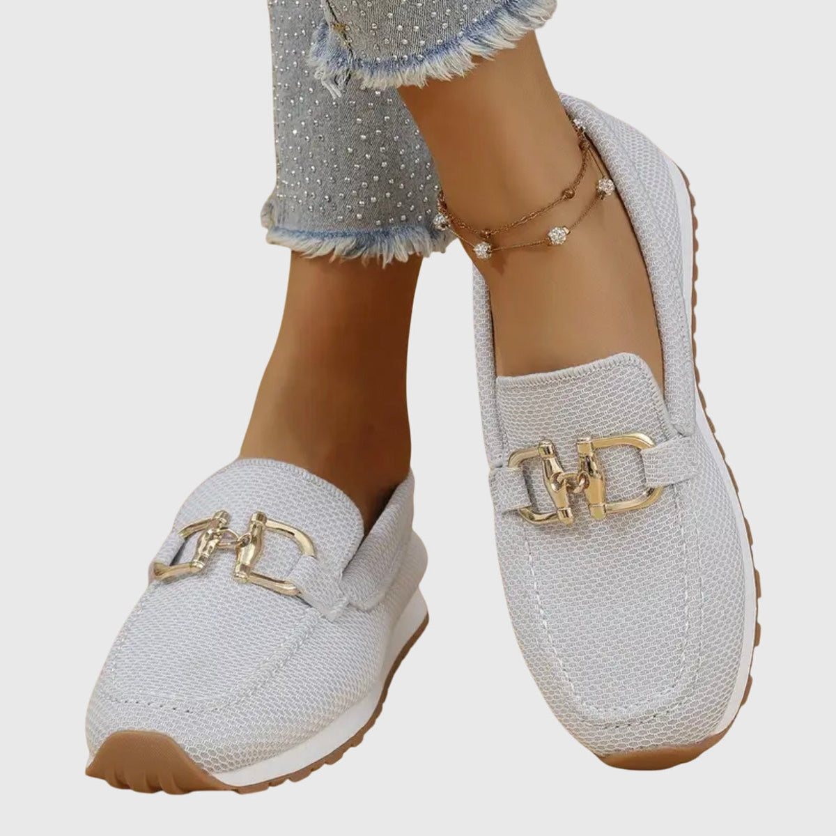 Mocasines Susana - Diseño Híbrido con Detalle Dorado