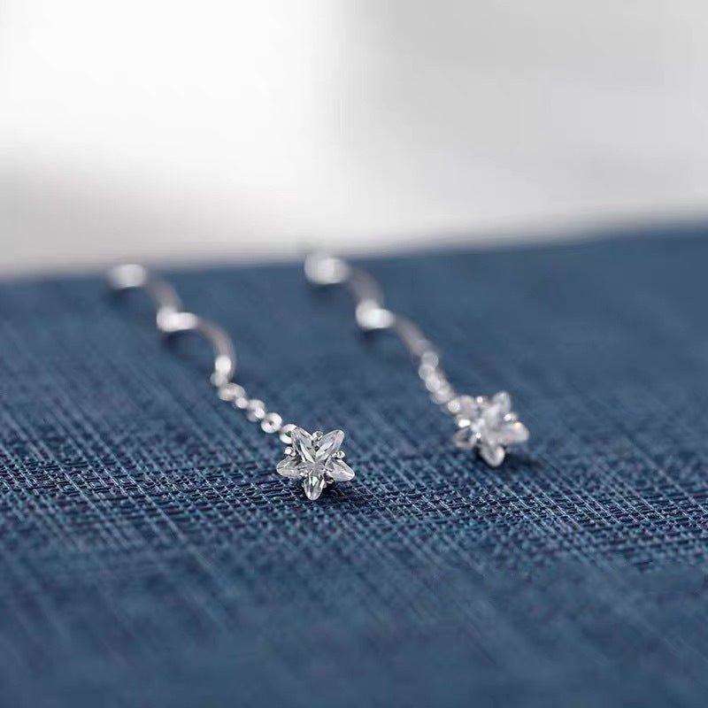 Pendientes de Olas de Estrella de Cristal