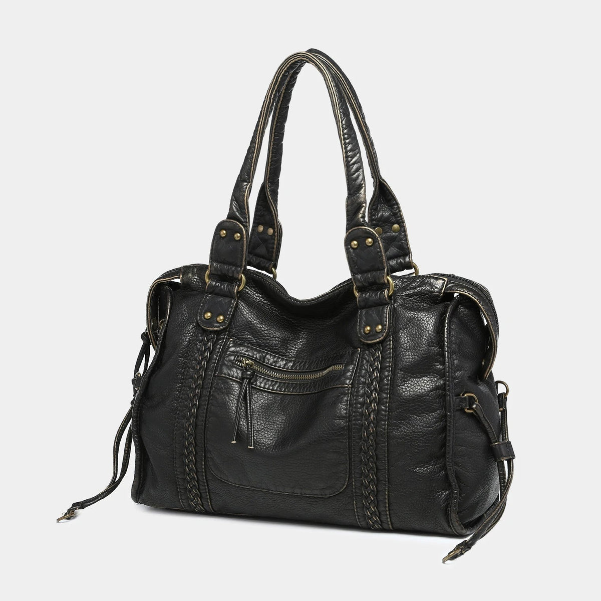 Bolso Satchel "Provence" Efecto Piel Envejecida