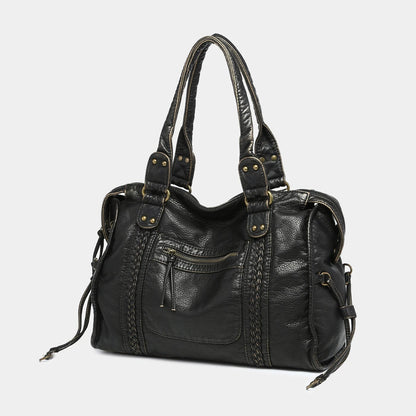 Bolso Satchel "Provence" Efecto Piel Envejecida