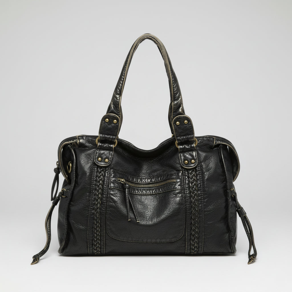 Bolso Satchel "Provence" Efecto Piel Envejecida