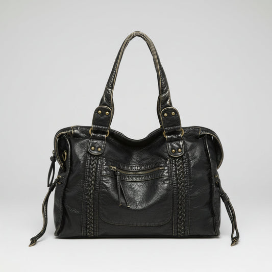 Bolso Satchel "Provence" Efecto Piel Envejecida