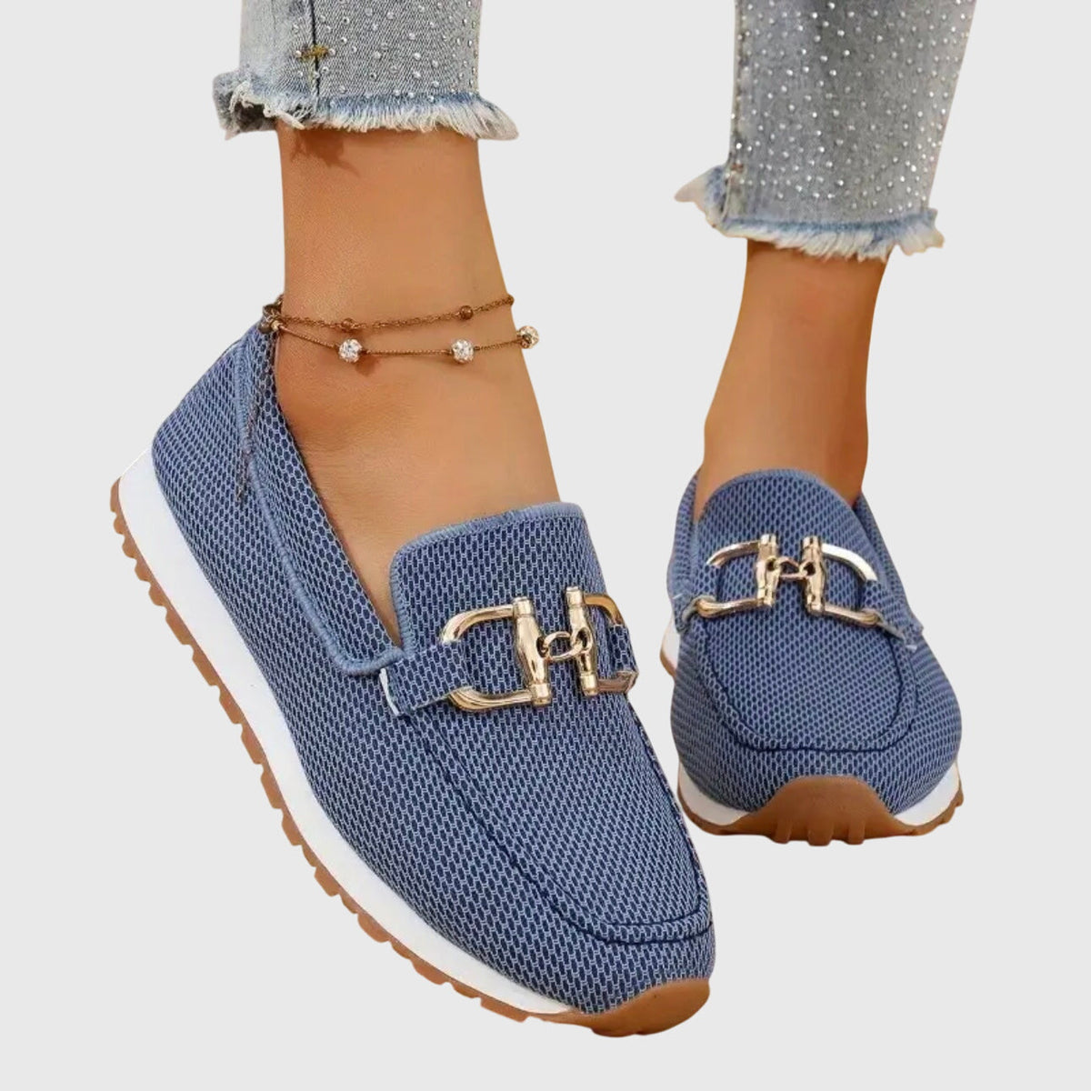 Mocasines Susana - Diseño Híbrido con Detalle Dorado