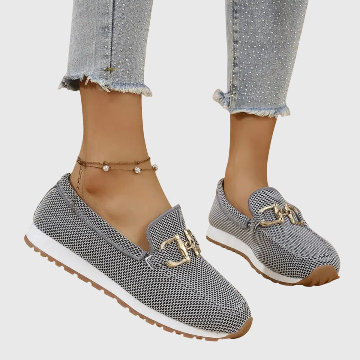 Mocasines Susana - Diseño Híbrido con Detalle Dorado