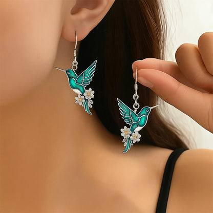 El conjunto Colibrí — collar y aretes
