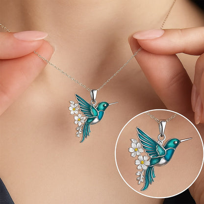 El conjunto Colibrí — collar y aretes