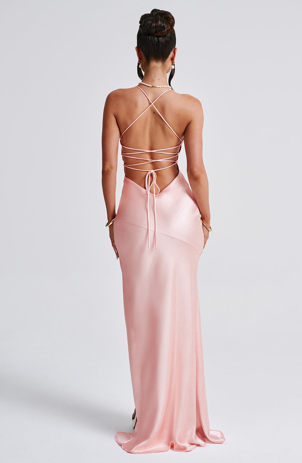 Bloom ™ |  Alora - Zijdezachte Satijnen Maxi-jurk - Aurora Classics