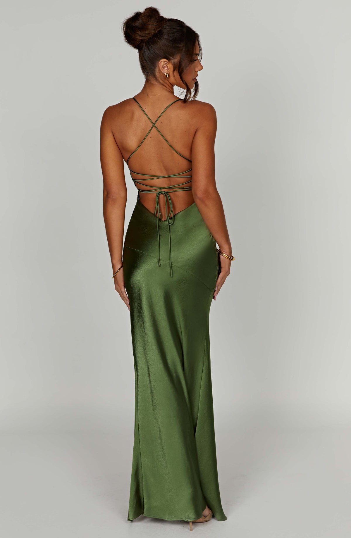 Bloom ™ |  Alora - Zijdezachte Satijnen Maxi-jurk - Aurora Classics