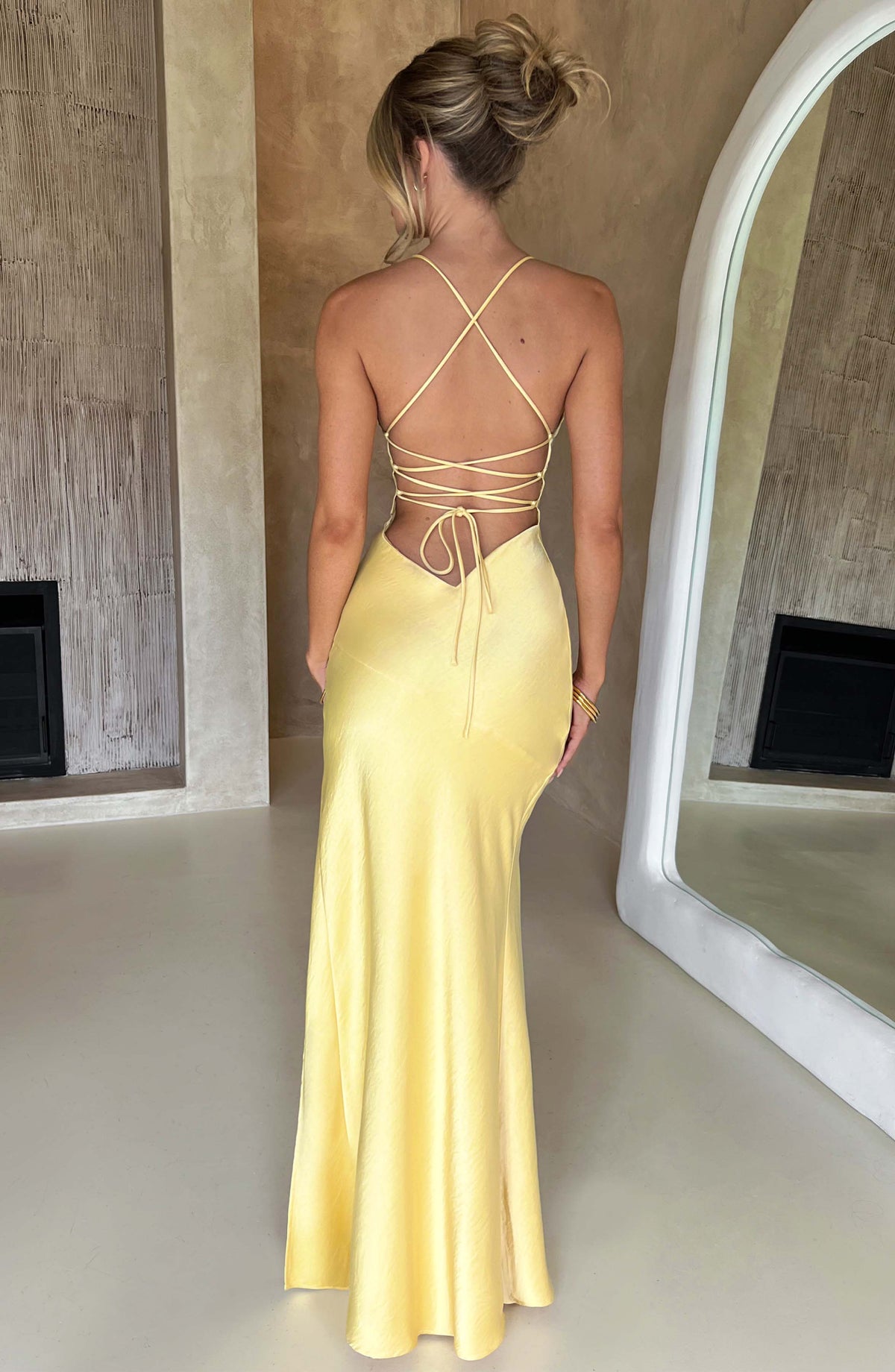Bloom ™ |  Alora - Zijdezachte Satijnen Maxi-jurk - Aurora Classics