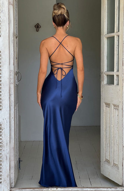 Bloom ™ |  Alora - Zijdezachte Satijnen Maxi-jurk - Aurora Classics