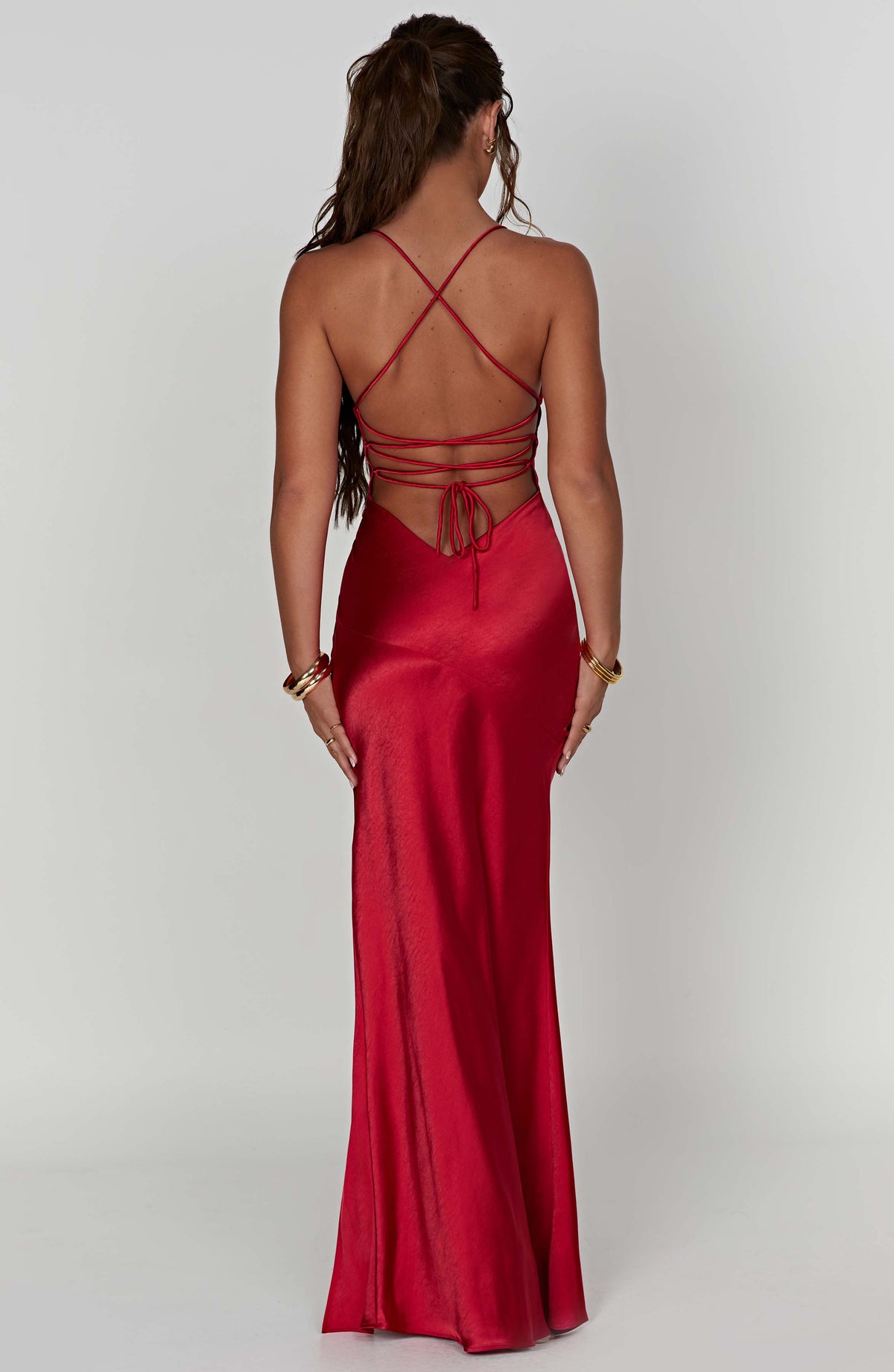 Bloom ™ |  Alora - Zijdezachte Satijnen Maxi-jurk - Aurora Classics