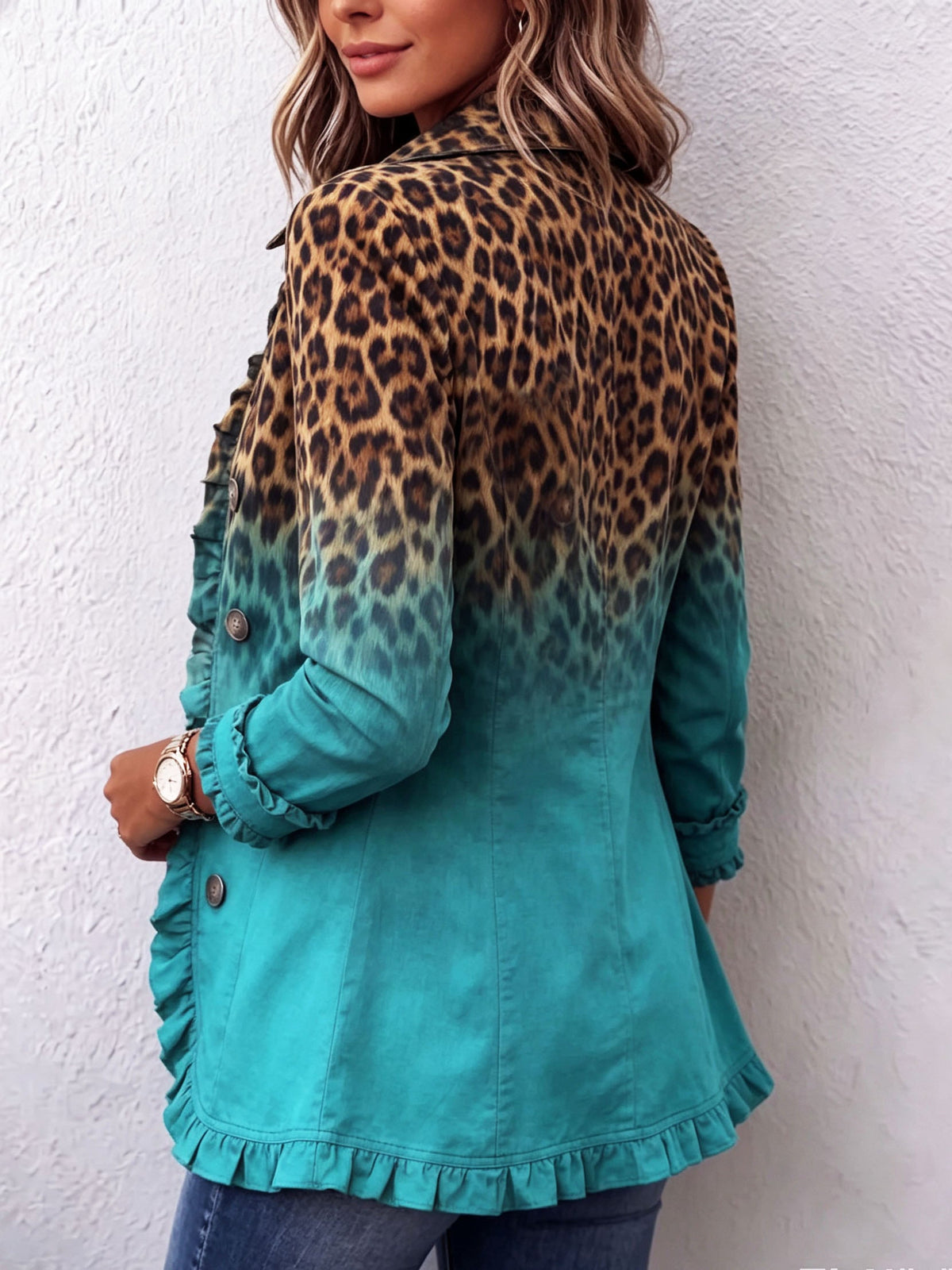 Sobrecamisa Victoria - Estampado Leopardo en Degradado