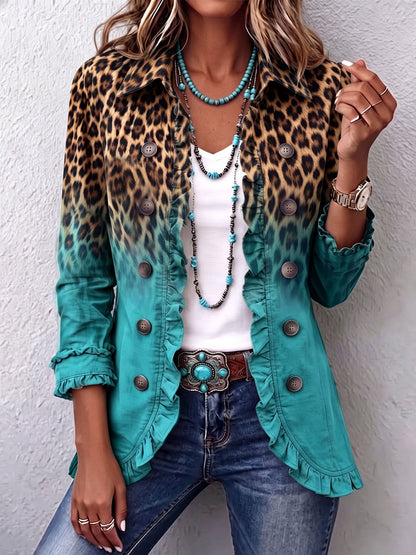 Sobrecamisa Victoria - Estampado Leopardo en Degradado