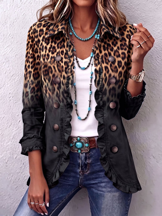 Sobrecamisa Silvia - Estampado Leopardo en Negro
