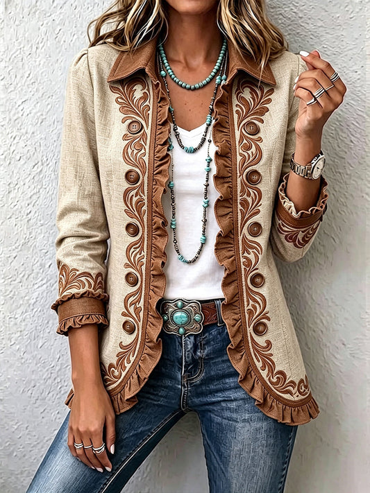 Sobrecamisa Julieta - Diseño Floral Bordado