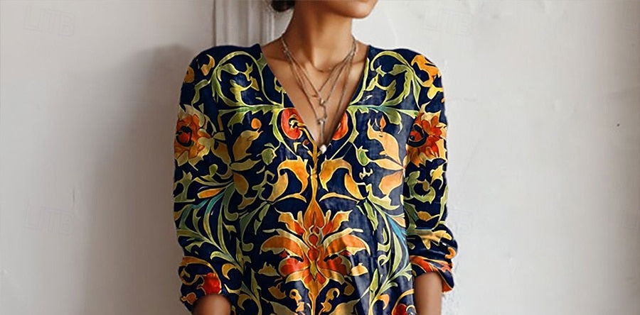 Vestido Yolanda - Diseño Túnica con Escote en Uve