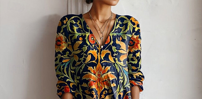 Vestido Yolanda - Diseño Túnica con Escote en Uve